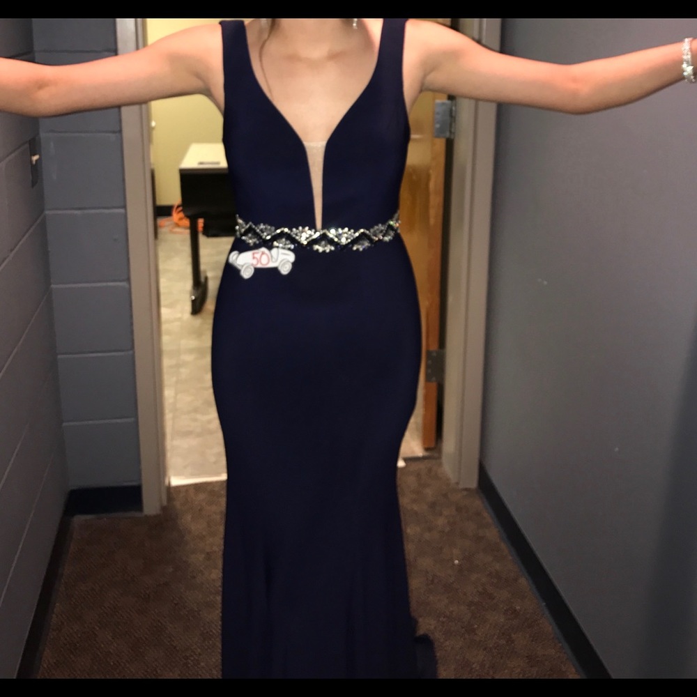 Navy Blue Pageant Dress